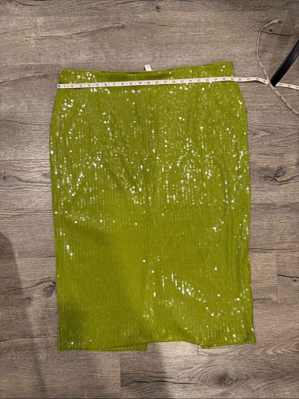 Addition Elle Chartreuse Sequin Midi Skirt + Top Set - Picture 8 of 13